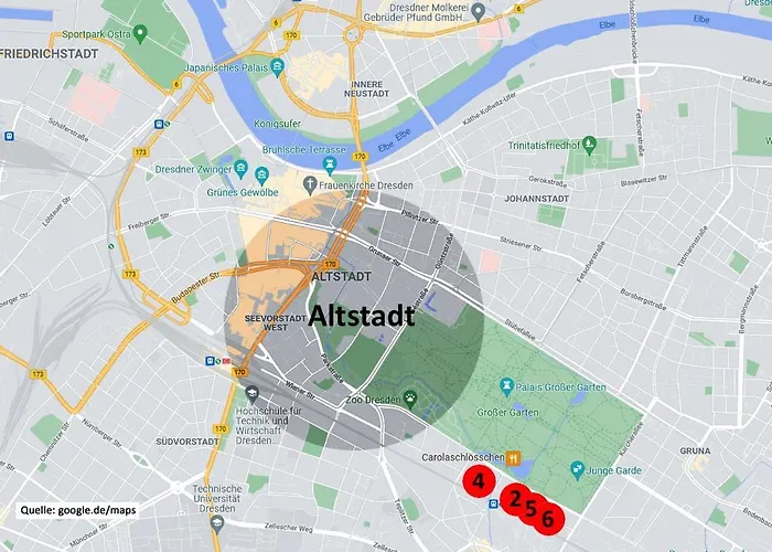 2,4,5,6 Altstadt - Am Grossen Garten